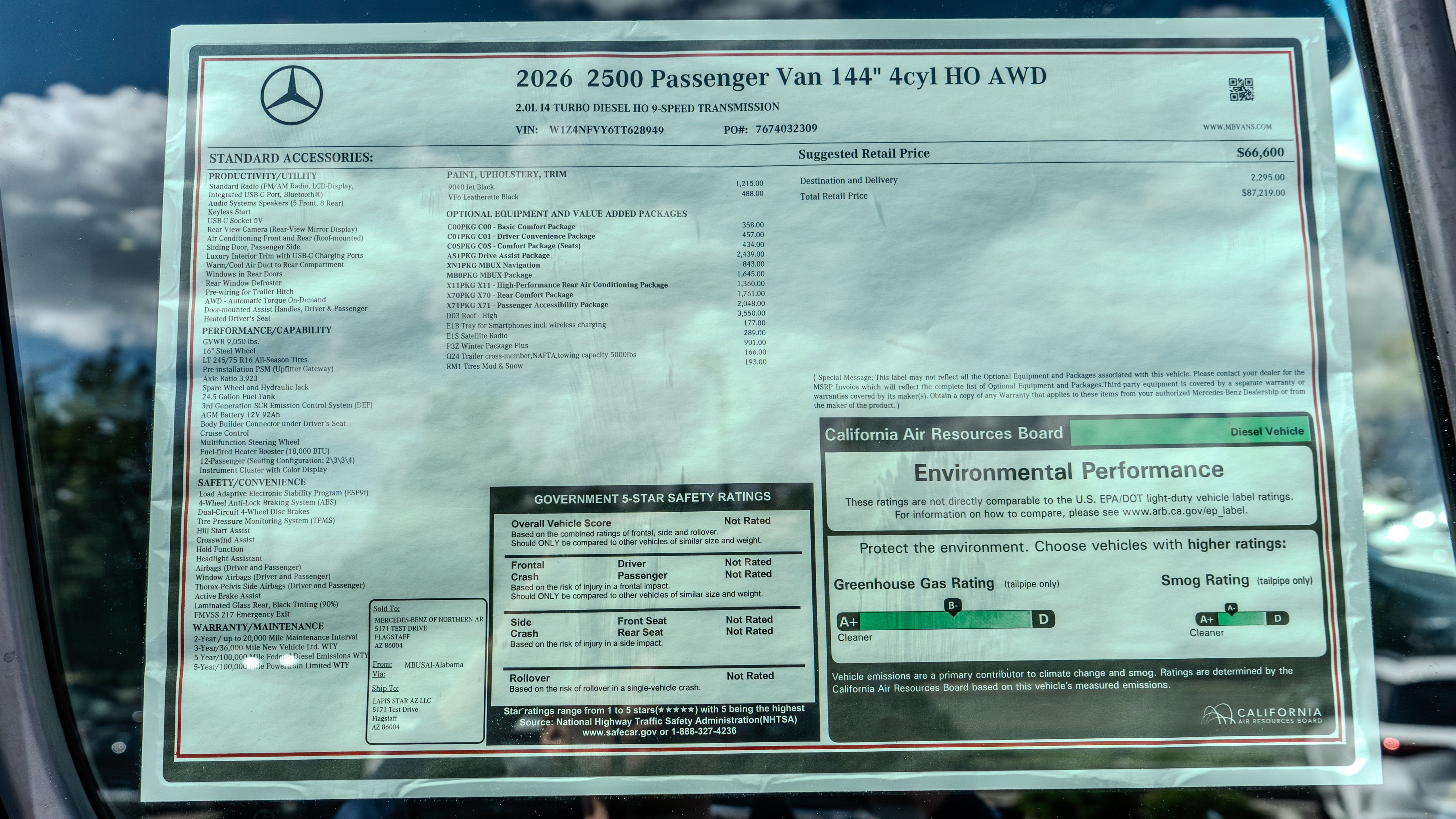 New 2026 Jet Black Mercedes-Benz Passenger 144 WB image 37