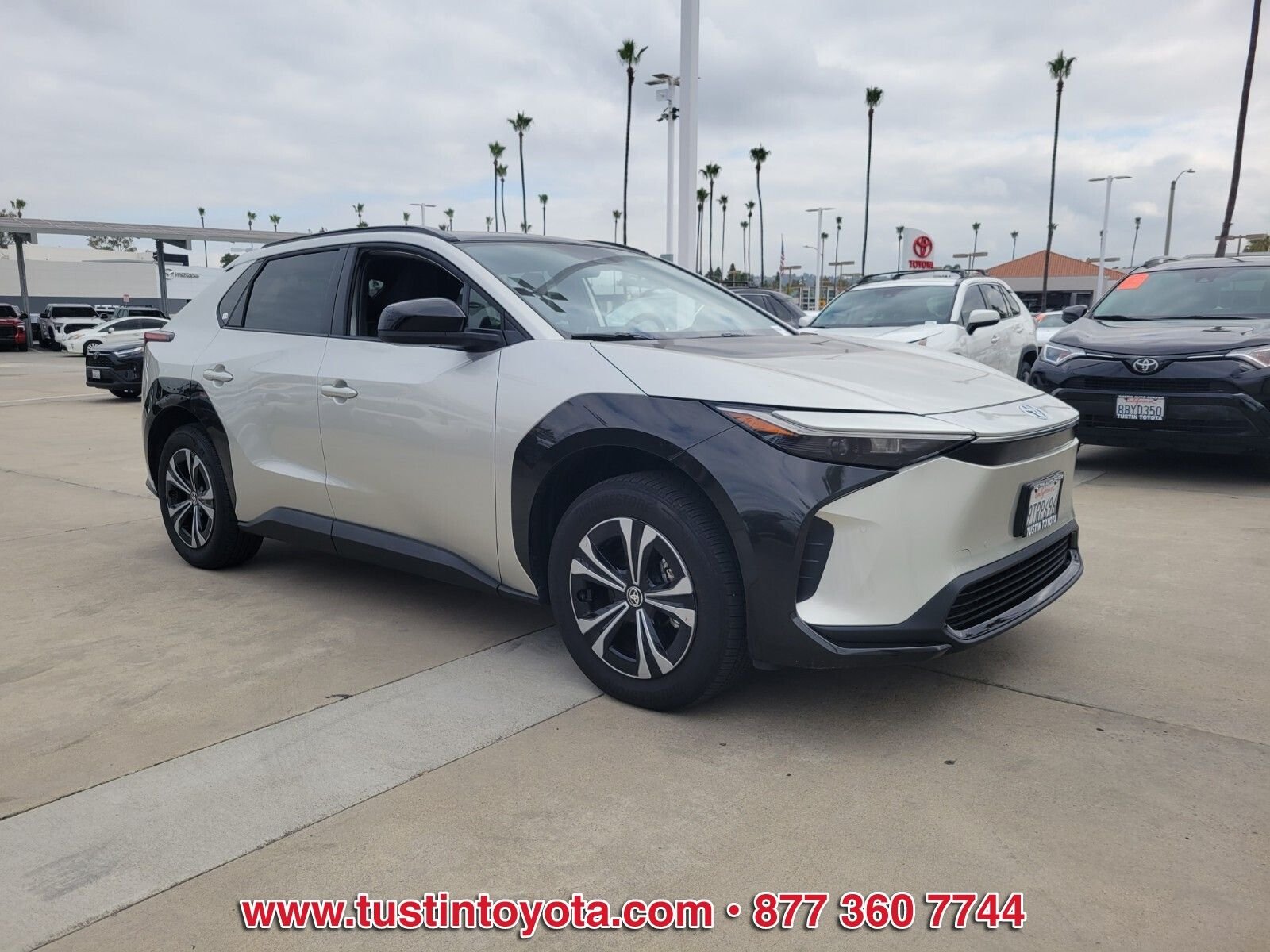 Used 2025 Toyota bZ4X XLE with VIN JTMAAAAA1SA066228 for sale in Tustin, CA