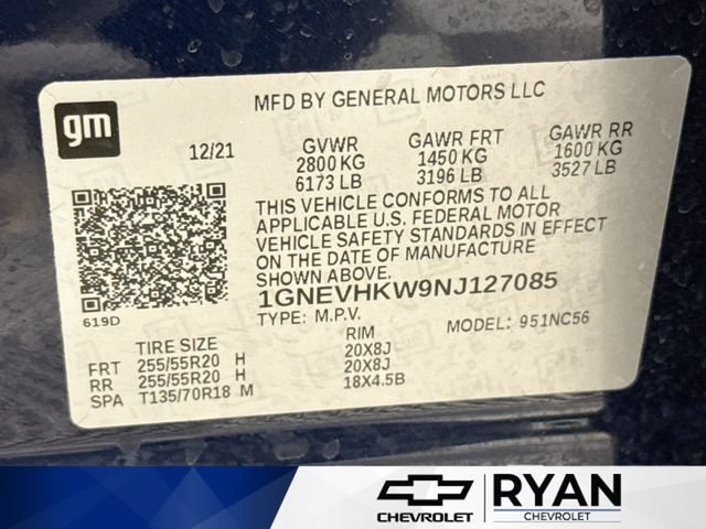 Used 2022 NORTHSKY BLUE METALLIC Chevrolet LT Leather image 34