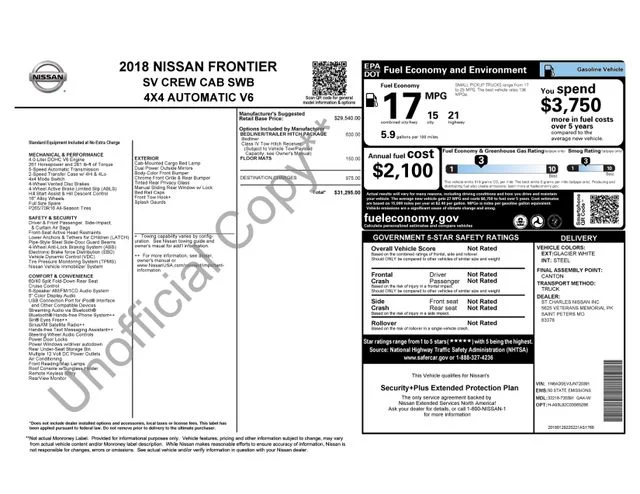 Used 2018 White Nissan SV image 2