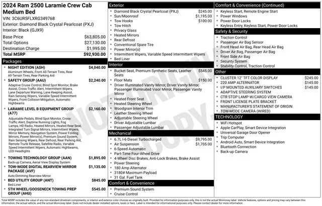 Used 2024 Diamond Black Ram Laramie image 23