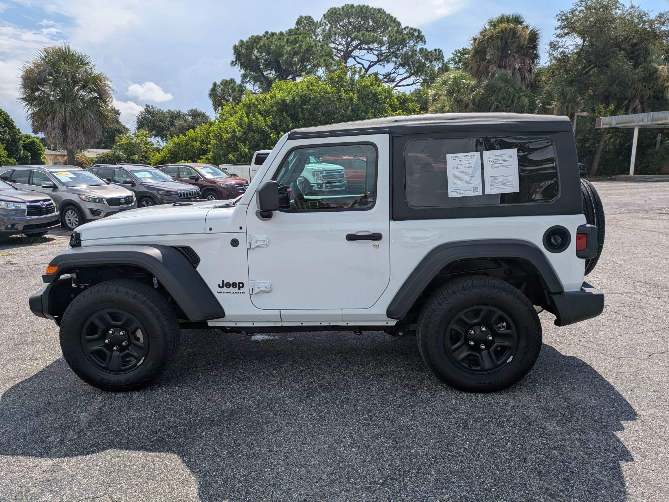 Used 2025 Bright White Clearcoat Jeep Sport image 8