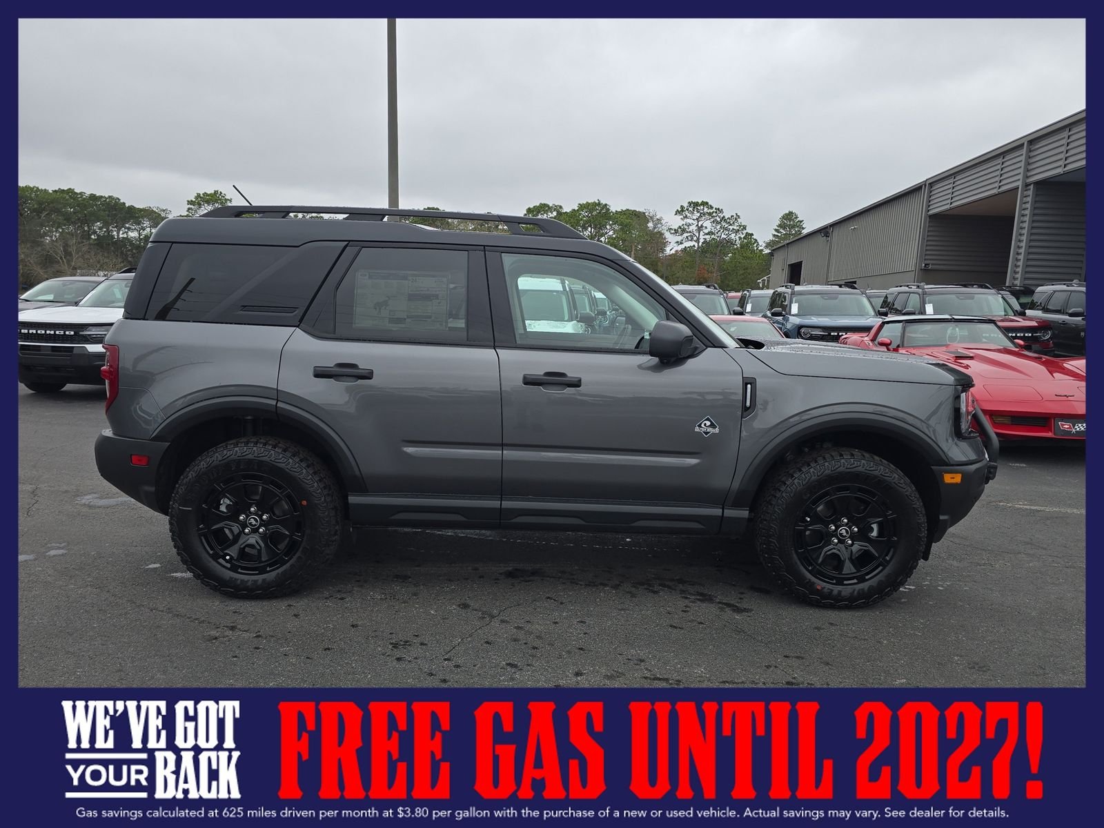 New 2025 Carbonized Gray Metallic Ford Outer Banks image 3