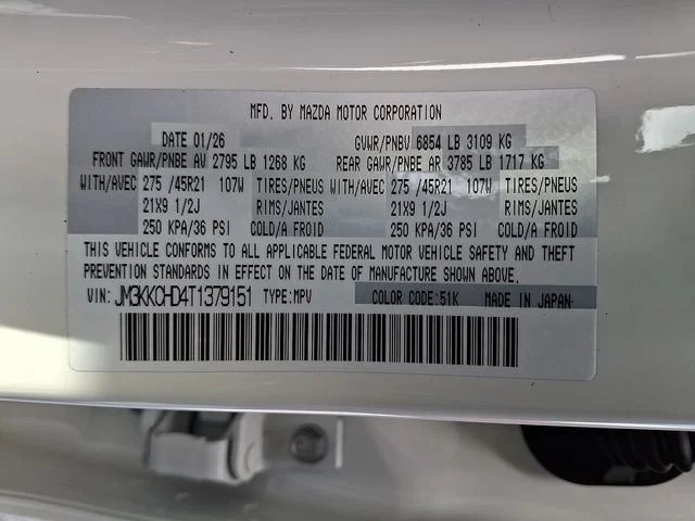 New 2026 White Mazda 3.3 Turbo Premium image 14