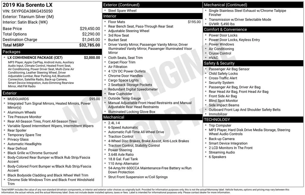 Used 2019 Gray Kia LX image 3