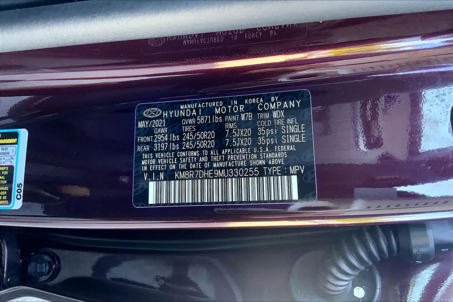 Used 2021 Sierra Burgundy Hyundai Calligraphy image 34