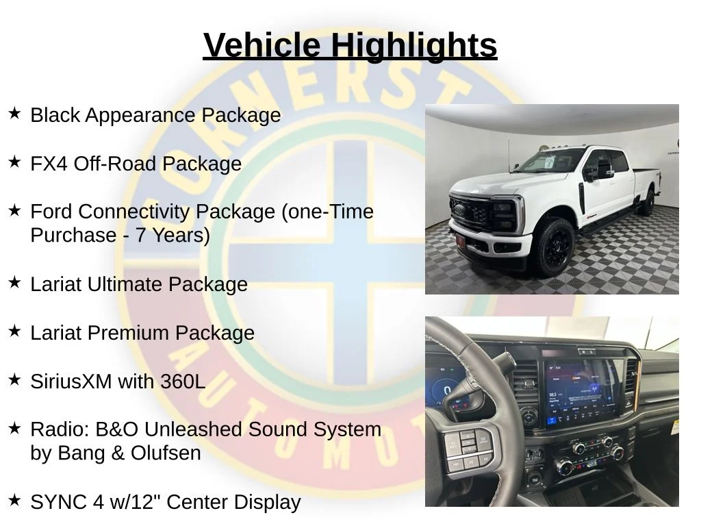 New 2026 Star White Metallic Tri-Coat Ford F-350® Lariat® image 2