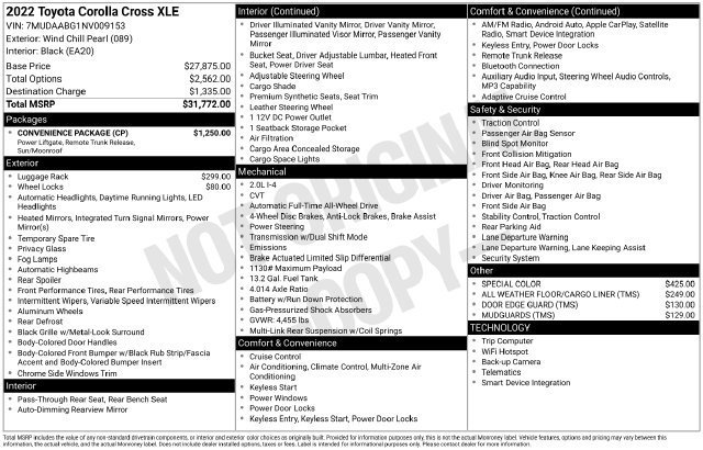 Used 2022 Off-white Toyota XLE image 30