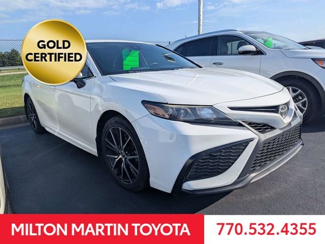 Used 2021 White Toyota SE image 2