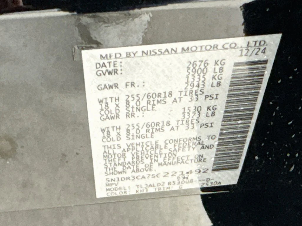 Certified Used 2025 Black Nissan SL image 43
