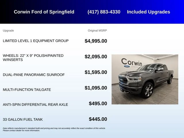 Used 2023 Granite Crystal Clearcoat Metallic Ram Limited image 5