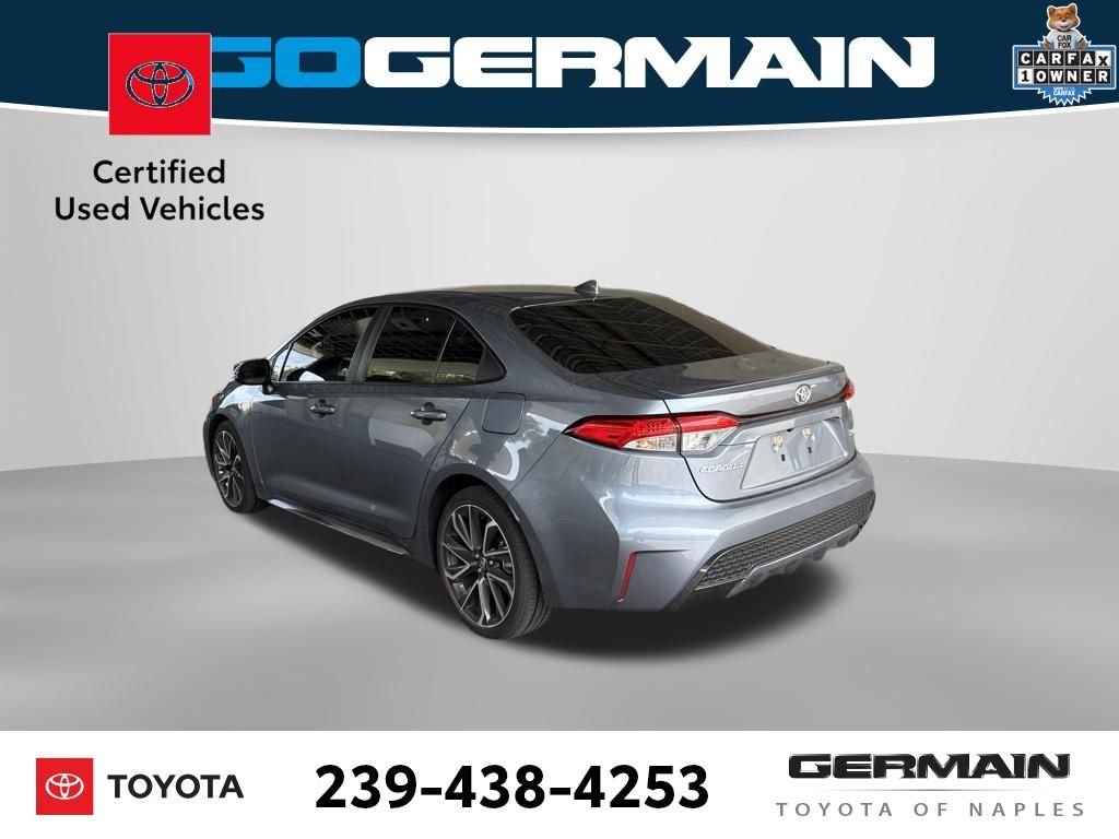 Certified Used 2020 Blue Toyota SE image 3