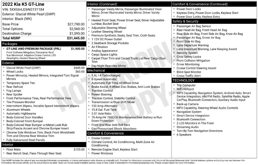 Used 2022 White Kia GT-Line image 4