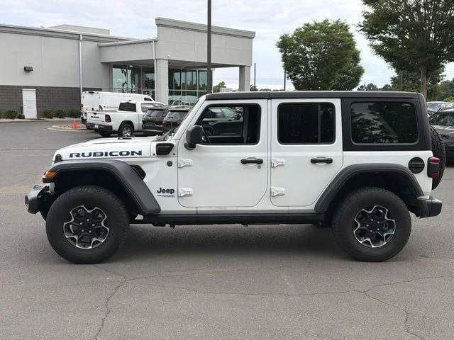 Used 2022 White Jeep Unlimited Rubicon 4xe image 2