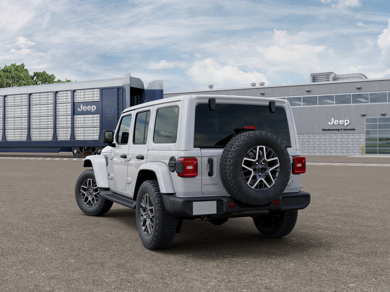 New 2026 Bright White Clear-Coat Exterior Paint Jeep Sahara image 3