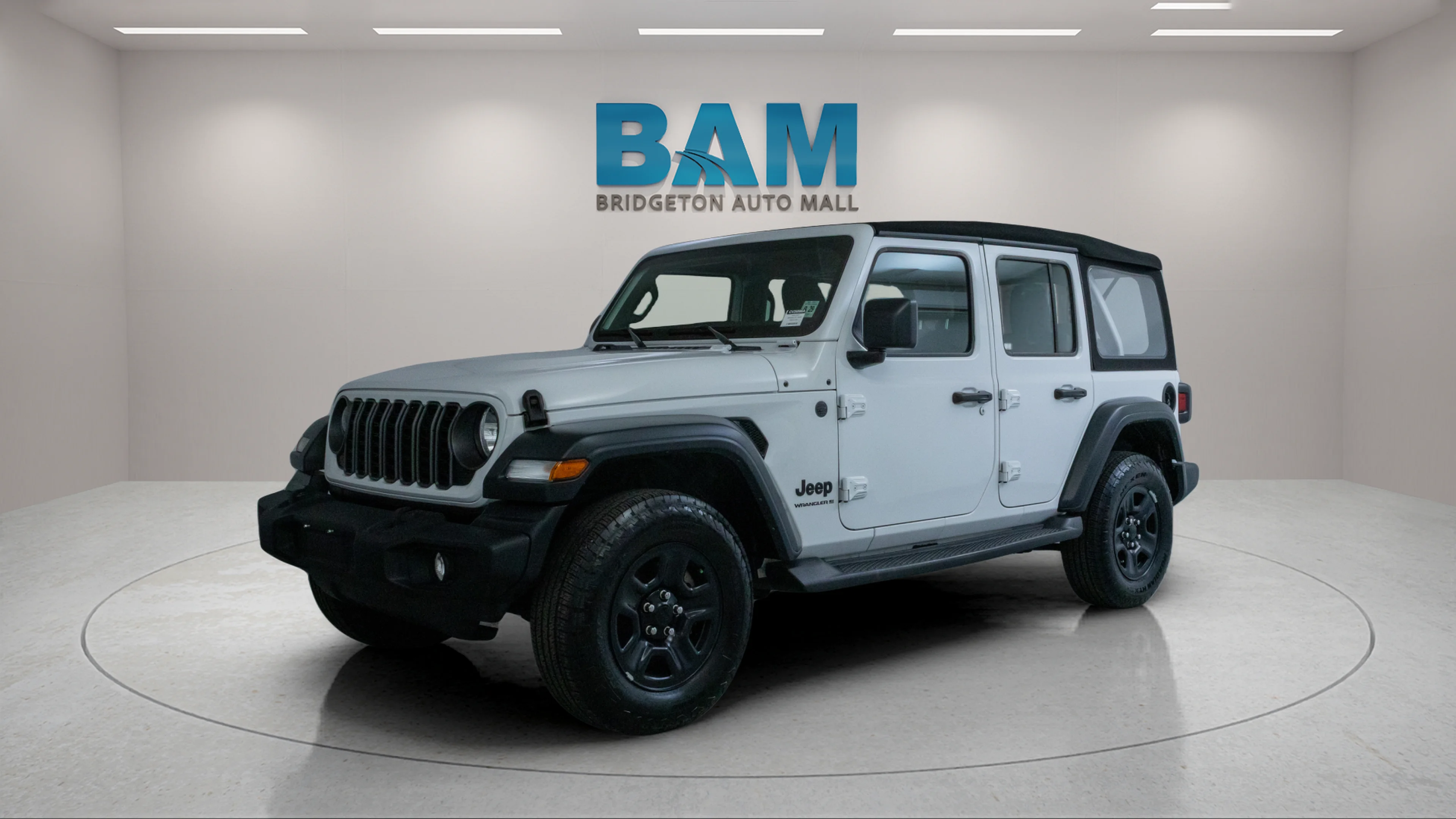 Used 2024 Bright White Clearcoat Jeep Sport image 3
