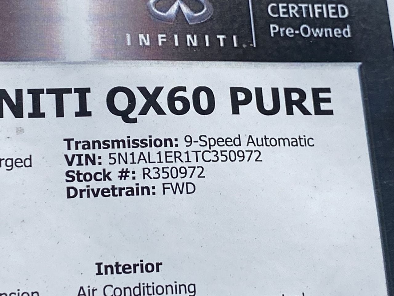 Certified Used 2026 Radiant White INFINITI PURE image 33