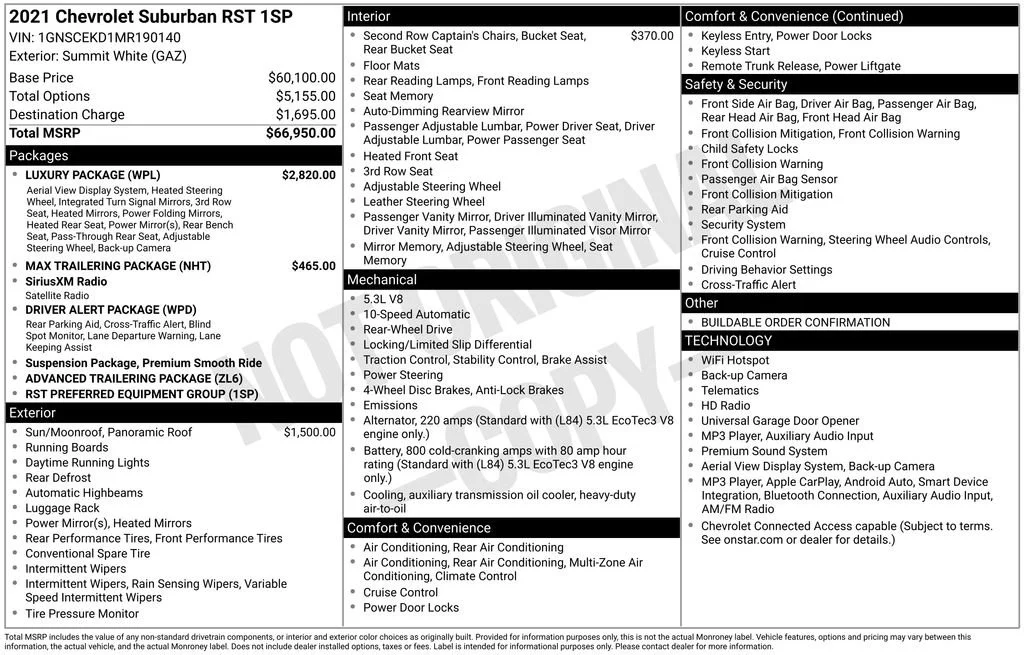 Used 2021 SUMMIT WHITE Chevrolet RST image 7
