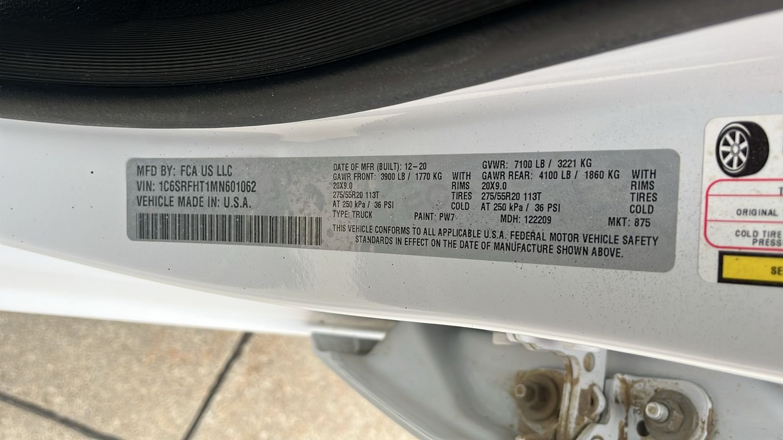 Used 2021 White Ram Limited image 33