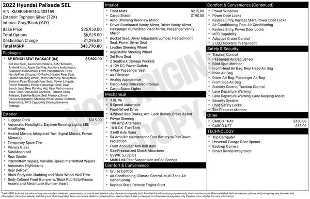 Used 2022 Silver Hyundai SEL image 3