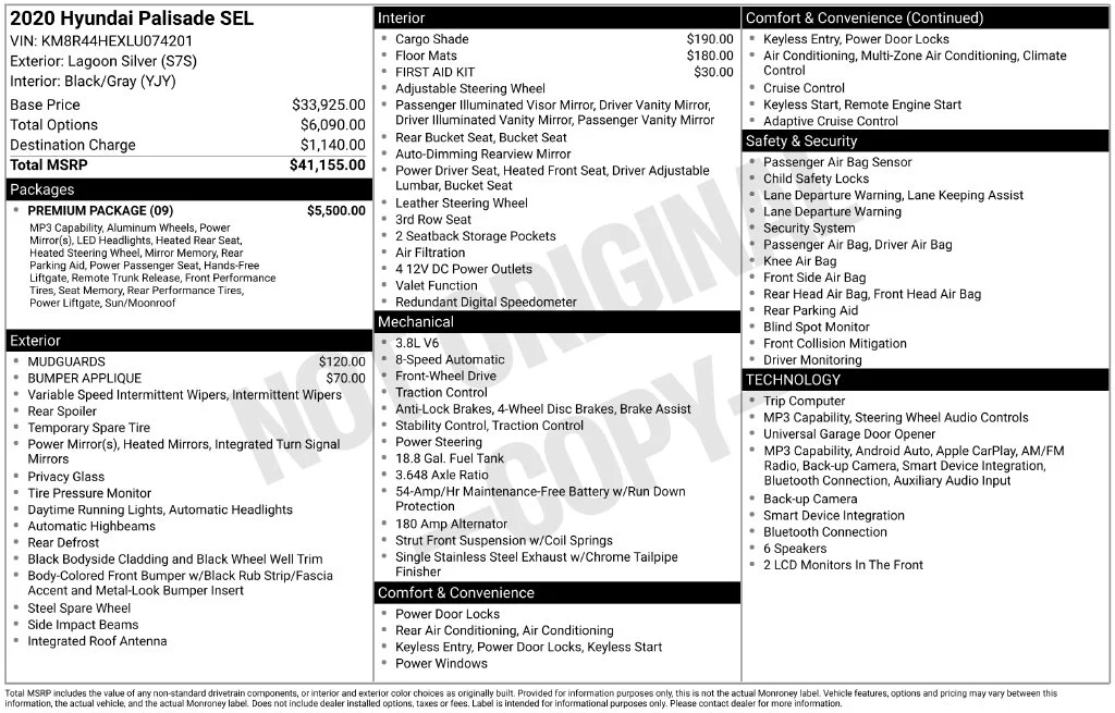 Used 2020 Silver Hyundai SEL image 23