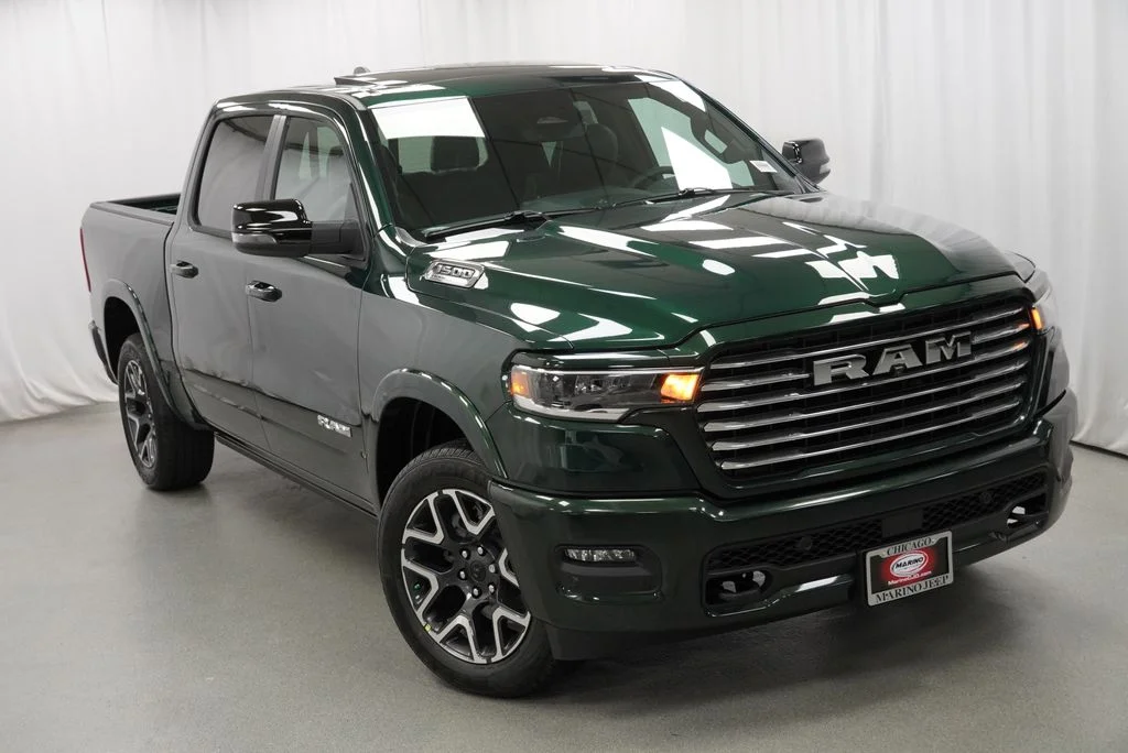 New 2027 Serrano-Green Metallic Exterior Paint RAM Laramie image 8