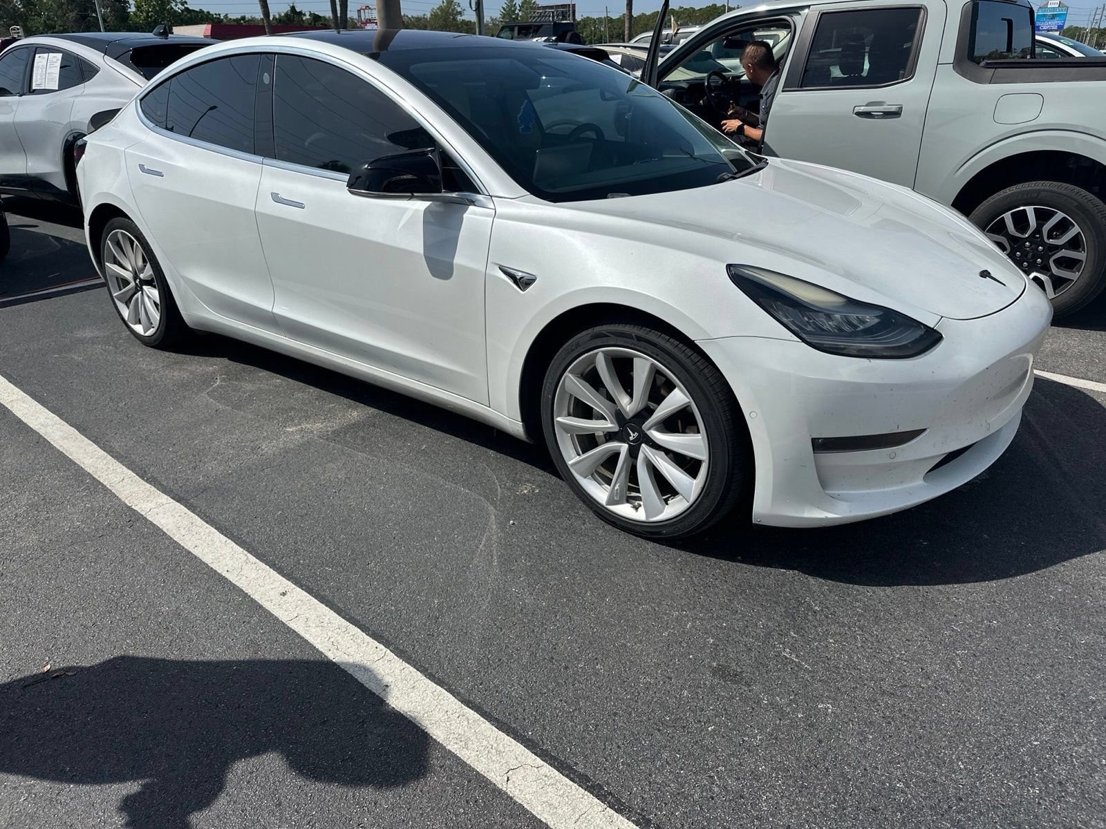 Used 2018 Pearl White Multi Tesla Long Range image 2