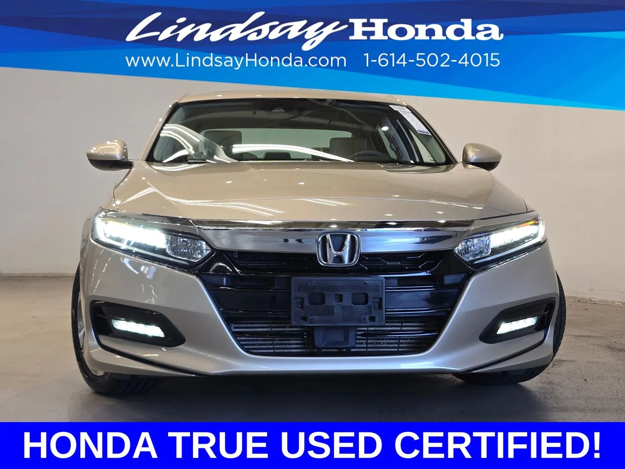 Certified Used 2019 Champagne Frost Pearl Honda EX image 2