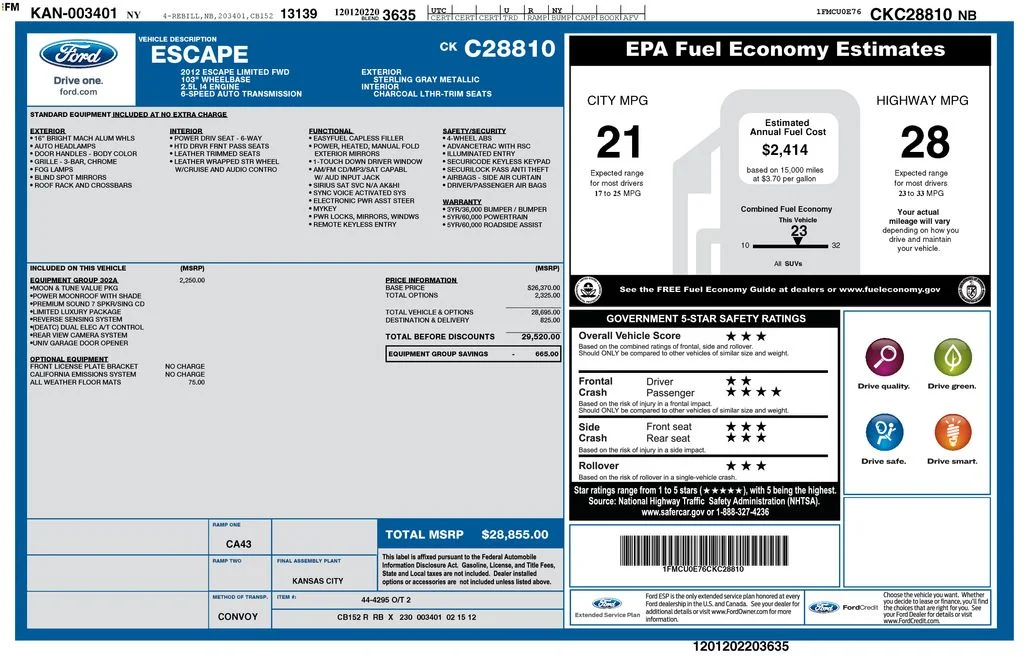 Used 2012 Gray Ford Limited image 6