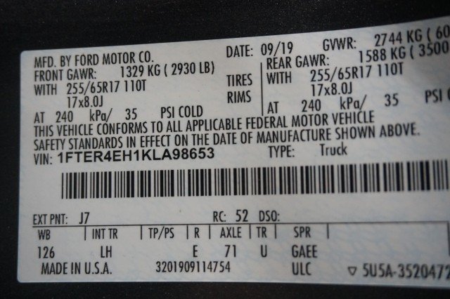 Used 2019 Magnetic Metallic Ford LARIAT image 32