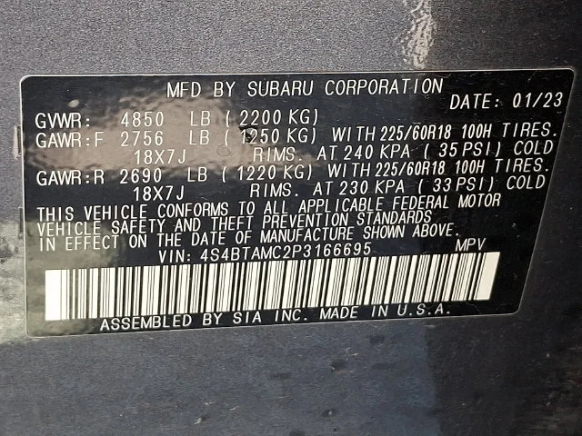 Used 2023 Gray Subaru Limited image 26