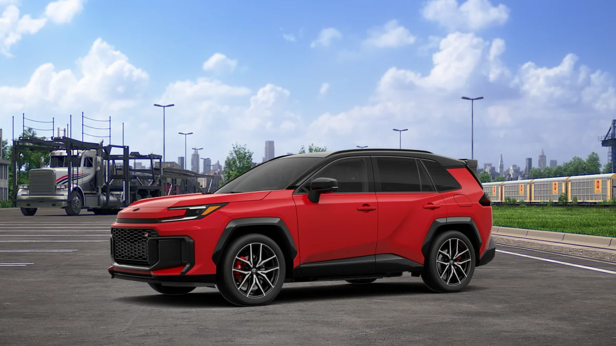 New 2026 Supersonic Red with Midnight Black Metallic roof Toyota GR SPORT image 2
