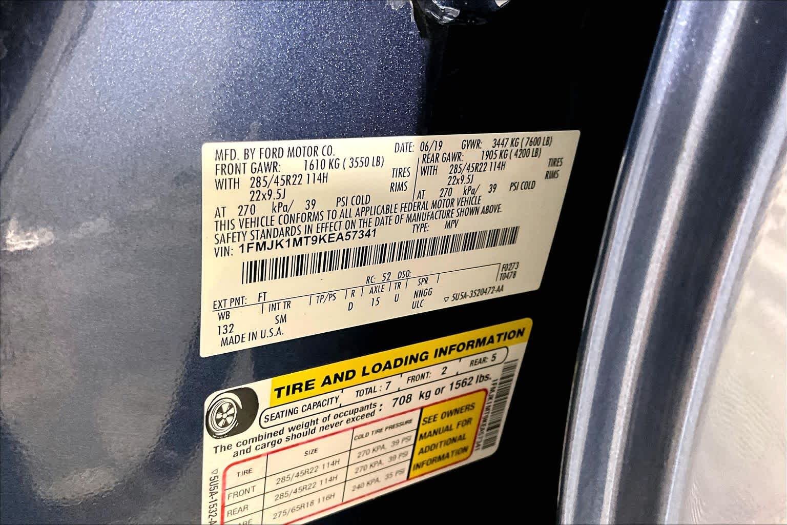 Used 2019 Blue Ford Platinum image 34