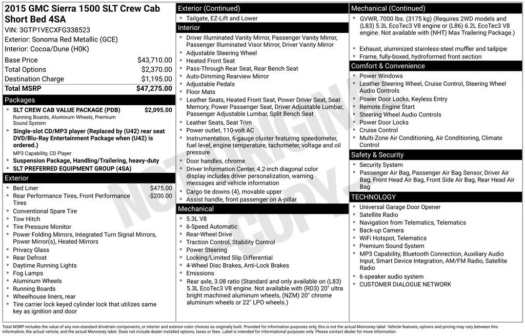 2015 GMC Sierra 1500 SLT