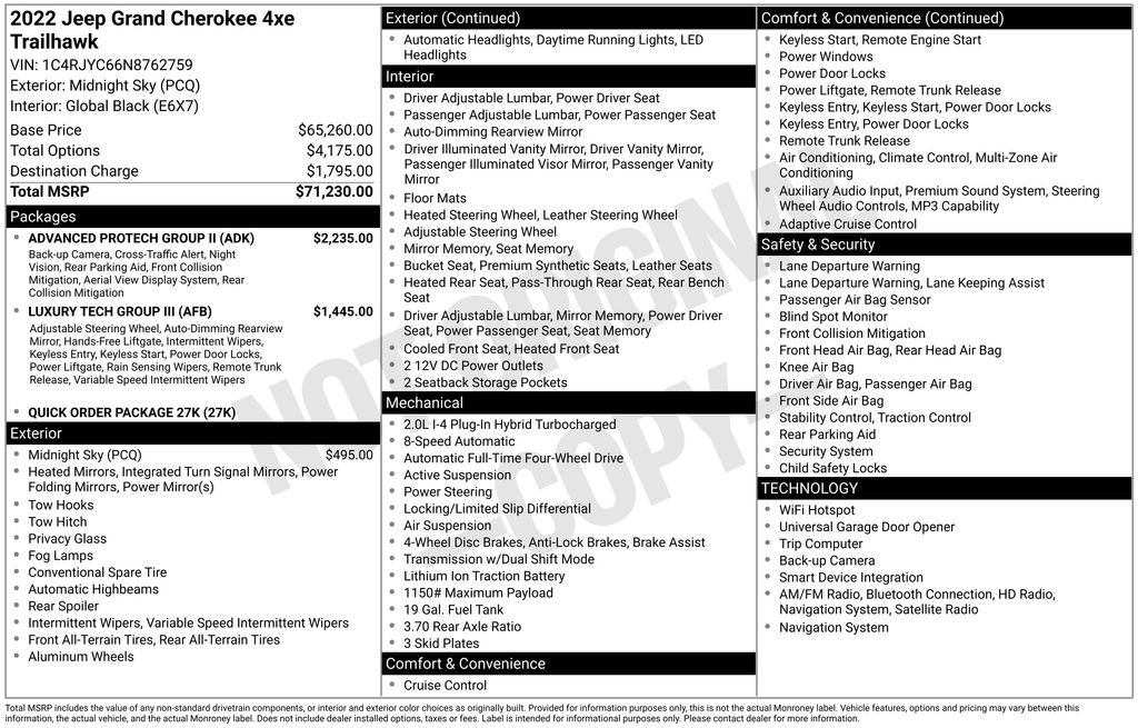 Used 2022 Black Jeep Trailhawk 4xe image 21