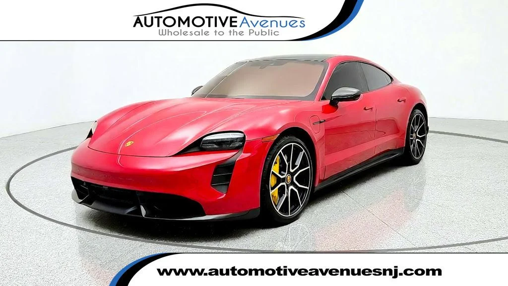 Used 2022 Carmine Red Porsche Turbo S AWD w/ Carbon Sportdesign Pkg, Burmester & Premium Pkg image 1