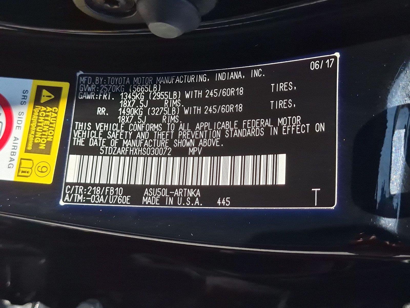 Used 2017 Midnight Black Metallic Toyota LE image 38