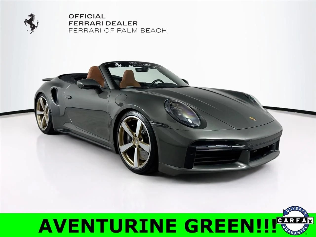 Used 2024 Aventurine Green Metallic Porsche Turbo S image 1