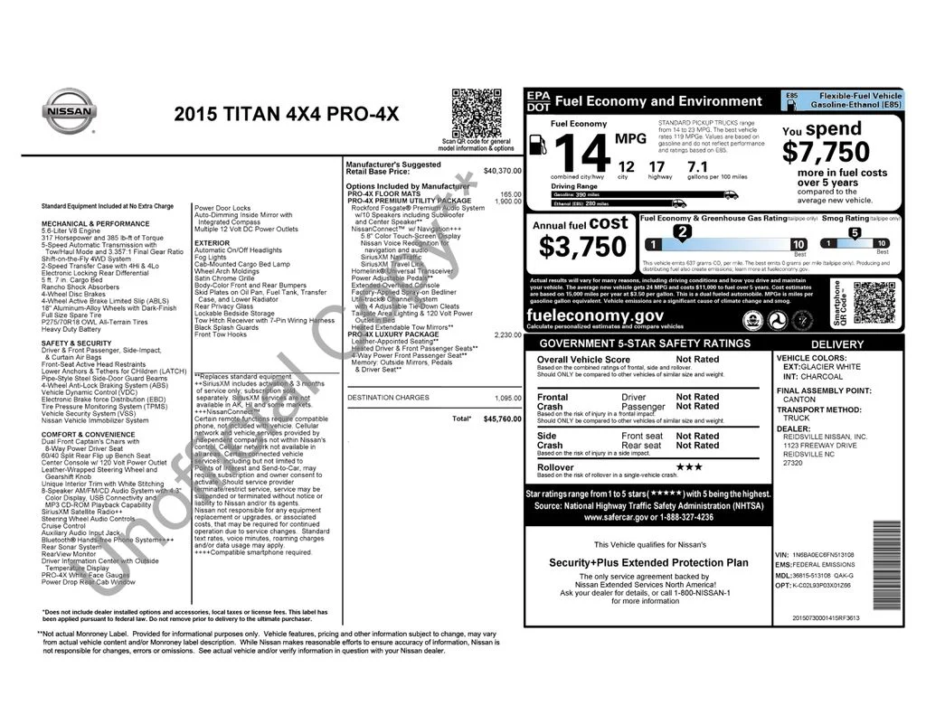 Used 2015 White Nissan PRO-4X image 7