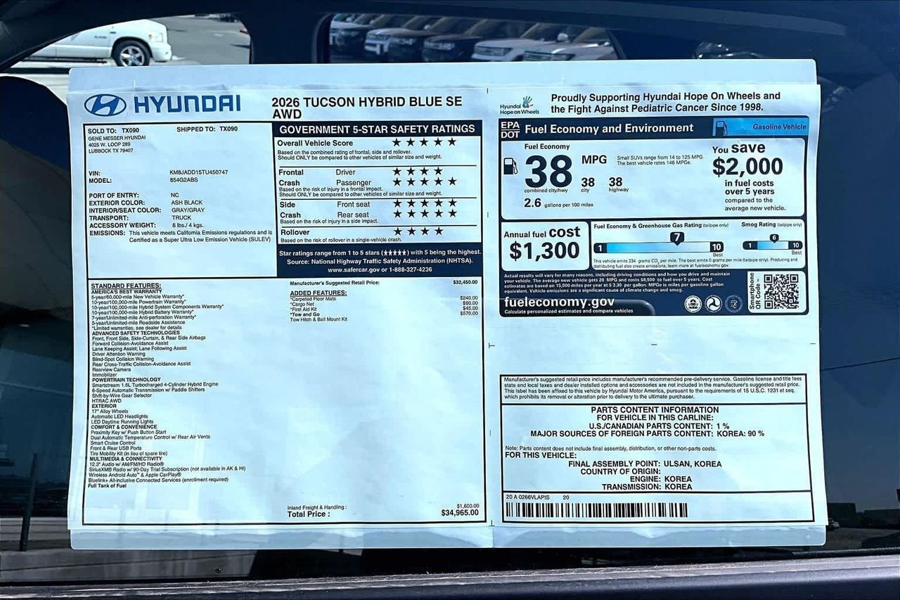 New 2026 Ash Black Hyundai Blue SE image 22