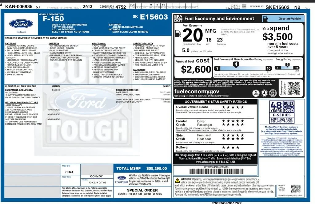 Used 2025 Black Metallic Ford XLT image 34