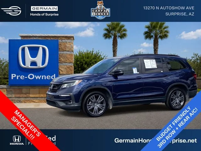 Certified Used 2022 Obsidian Blue Pearl Honda Sport image 1