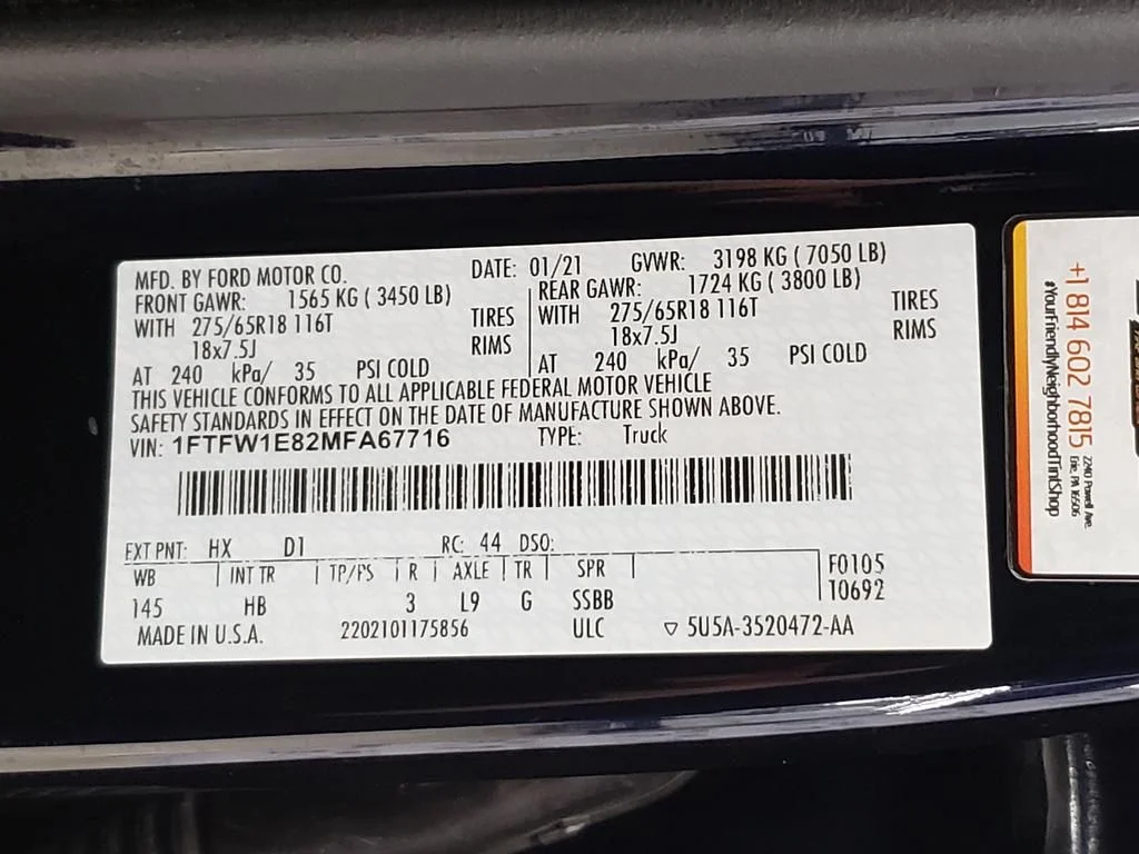 Used 2021 Black Ford Lariat image 22