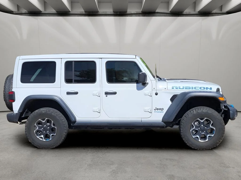 Used 2022 Bright White Clearcoat Jeep Unlimited Rubicon 4Xe image 4