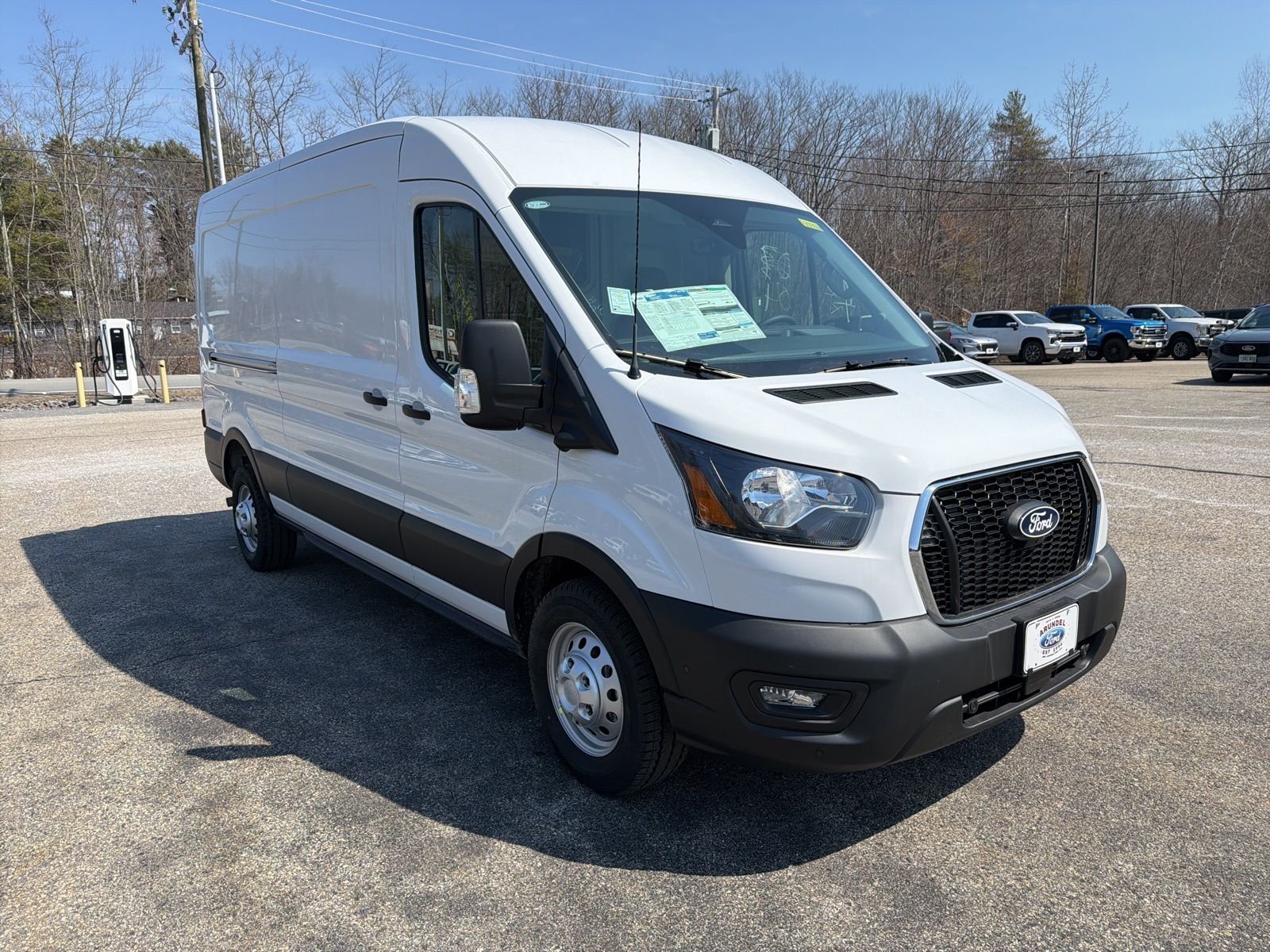 Oxford White 2026 Ford Transit Cargo 250 Medium Roof LB AWD Van All-Wheel Drive