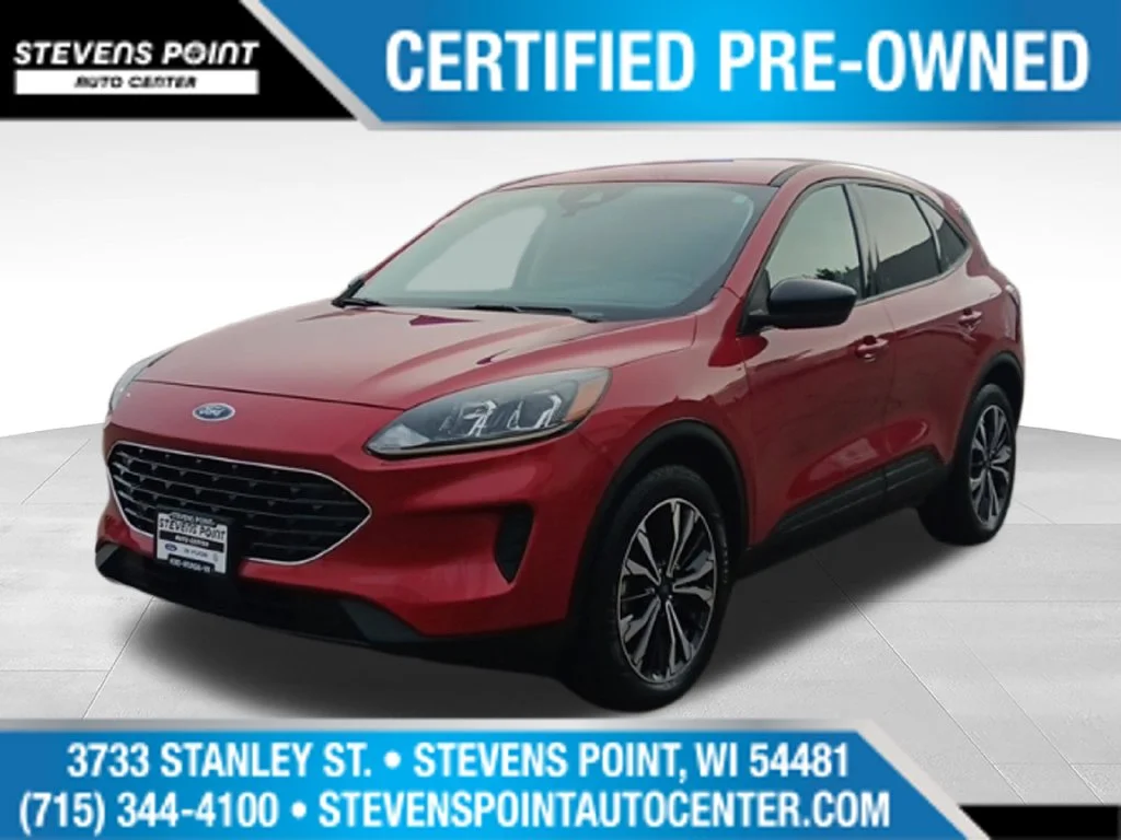 Used 2021 Rapid Red Metallic Tinted Clearcoat Ford SE image 4
