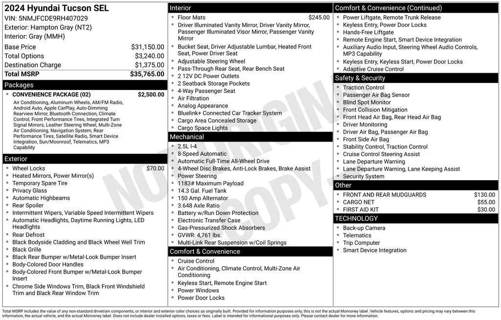 Used 2024 Gray Hyundai SEL image 31