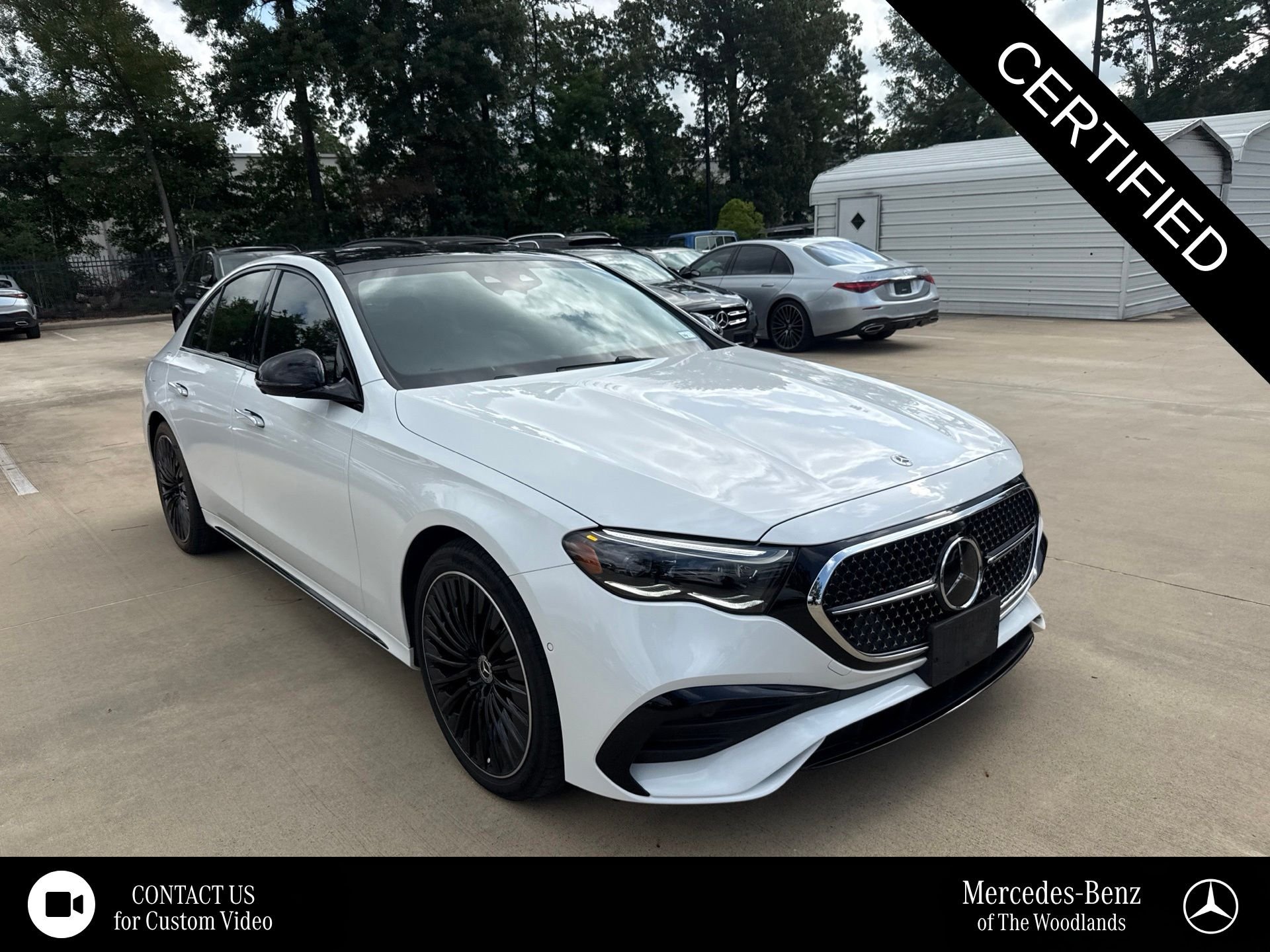 Certified Used 2024 MANUFAKTUR Moonlight White Metallic Mercedes-Benz E 350 image 1