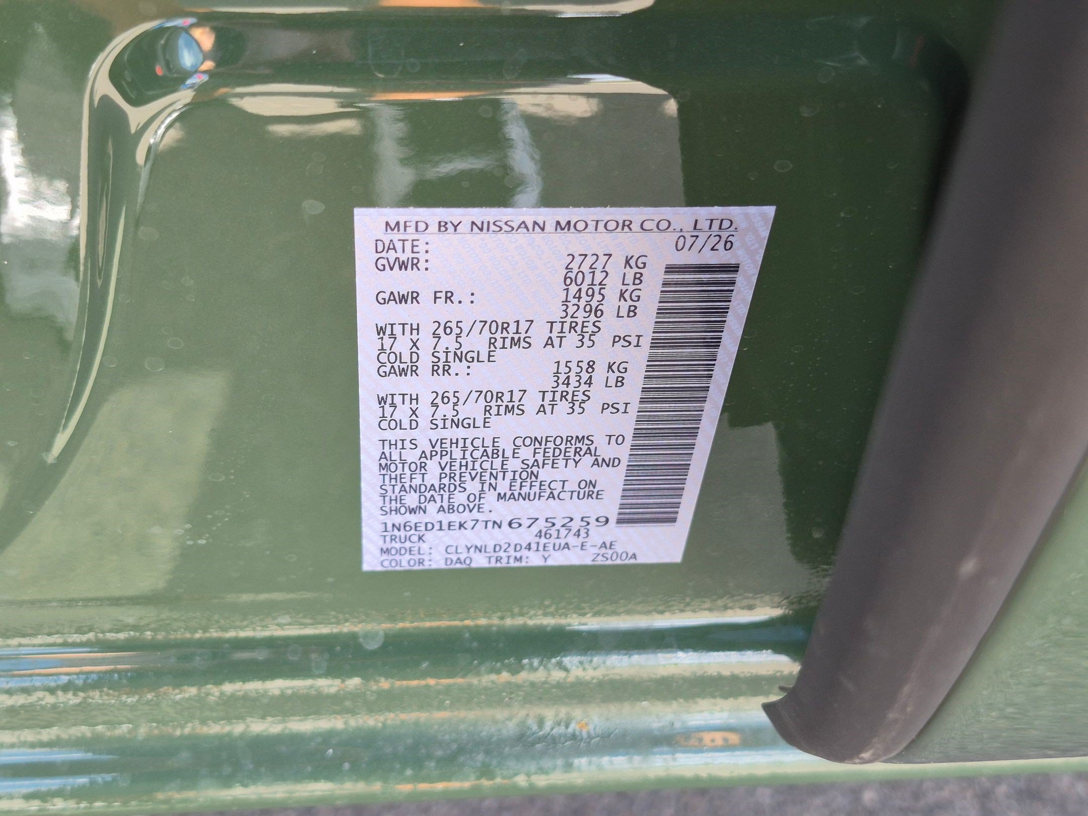 New 2026 Tactical Green Metallic Nissan Crew Cab PRO-4X® image 17