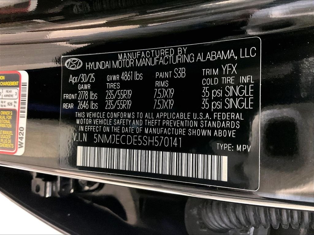 Certified Used 2025 Black Hyundai Limited image 37